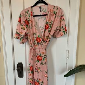 Pink floral dress